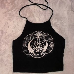 black halter top